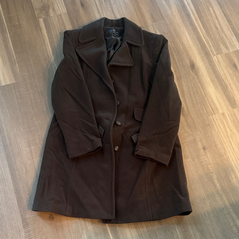 Gallery Women's Dark Brown Pea Coat